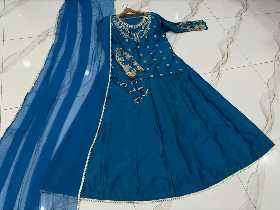 3 Pcs Women's Stitched Shamoz Silk Hand Work Suit